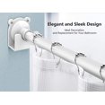thumbnail image 3 of 2 Pack Shower Curtain Rod Holder, Universal Cartoon Style Acrylic 3M Adhesive Wall Mount Holder for Shower Curtain Rod (Shower Curtain Rod Not Included) (White), 3 of 3