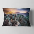 thumbnail image 2 of Designart Beautiful Night View of Coast - Landscape Printed Throw Pillow - 12x20, 2 of 5