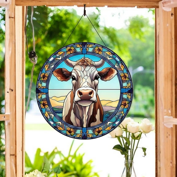 Christmas Savings Clearance! FELTREE Hanging Wreath, Colorful Circular Wall Decoration, Window Decoration, Festival Decorations, 16 * 16* 0.4cm