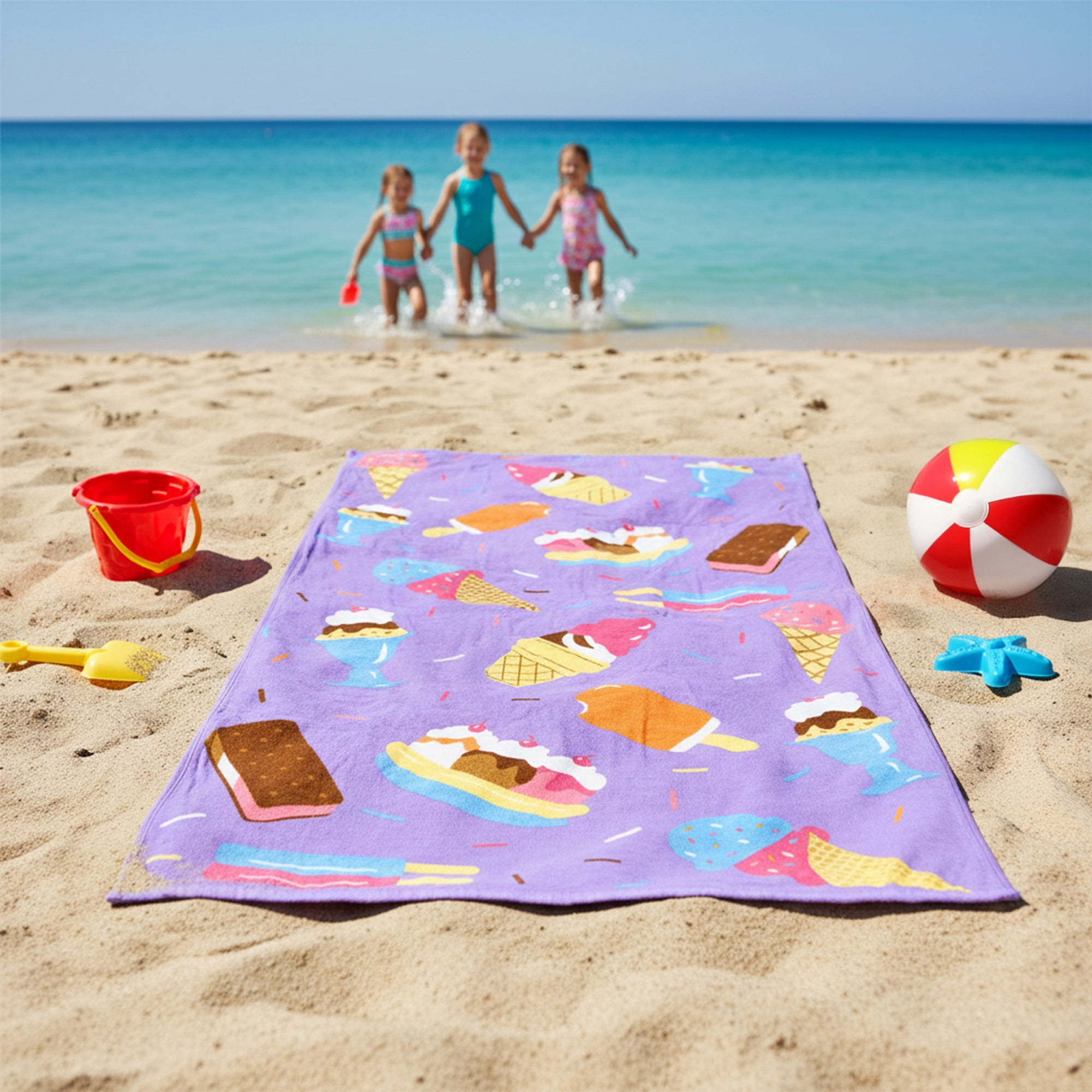 Wildkin Kids 100% Cotton Beach Towel for Boys and Girls (Sweet Dreams)