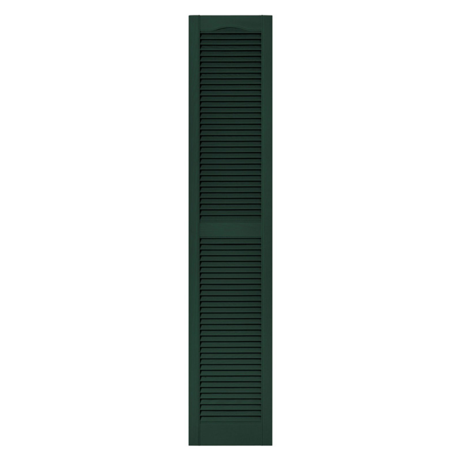 Builders Edge 12W in. Louvered Vinyl Shutter Pair