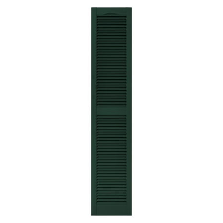 Builders Edge 12W in. Louvered Vinyl Shutter Pair