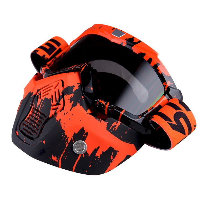 Motorcycle Goggles Mask, Detachable for Motocross Helmet Goggles use,  Tactical Airsoft Goggles Mask: T815-25 Valley Orange with Tinted Lens -  Walmart.com