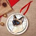thumbnail image 5 of Siamese Cat Stained Glass Suncatcher Ornament – Text Christmas 2025 Tree Decoration Gift for Family, Friends, Man & Woman, 5 of 6