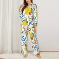 thumbnail image 2 of Honeii Ducks and Anchors print Women's Pajama Sets Long Sleeve Button Down Sleepwear Nightwear Soft Pjs Lounge Sets-Large, 2 of 7