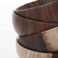 thumbnail image 5 of GleamNest Wooden Tableware Bowls for Fruits and Cereal, Brown, 2 Pack, 5 of 8