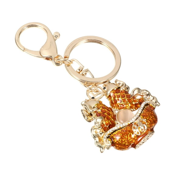 Masteelf  Handbag Decoration Carp Keychain Charms Purse Women Man Golden