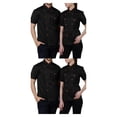 thumbnail image 4 of Matsuzay Uniforme de Chef de algodón, camisas de manga corta para hombres, botones de delantal, suministros ajustables para el hogar, bandas Negro L 2piezas, 4 of 6