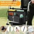 thumbnail image 6 of Grusce Walker Bag with Cup Holder, Walker Storage Bags, Multi Pockets Walker  Hands-Free Attachment Basket, Mobility Aid Accessory Pouch for Elderly, Senior-Black, 6 of 11