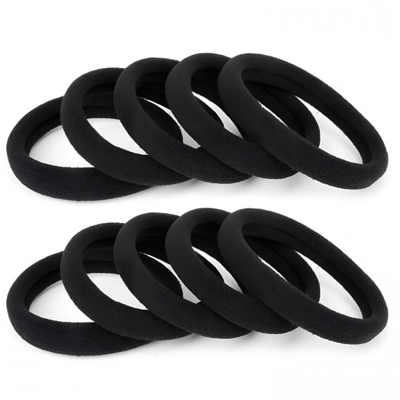 TUWAFE 100Pcs Large Cotton Ponytail Holders,Seamless Hair Ties,Elastics Hair Bands No Damage for Thick,Heavy And Curly Hair,2 Inch Diameter