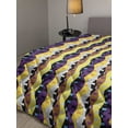thumbnail image 2 of Abstract Down Alternative Comforter, Monochrome Illustration of Leopard Skin Motifs in Geometric Design, Microfiber Quilt for All Season, 5 Sizes, Violet and Charcoal Grey, by Ambesonne, 2 of 3