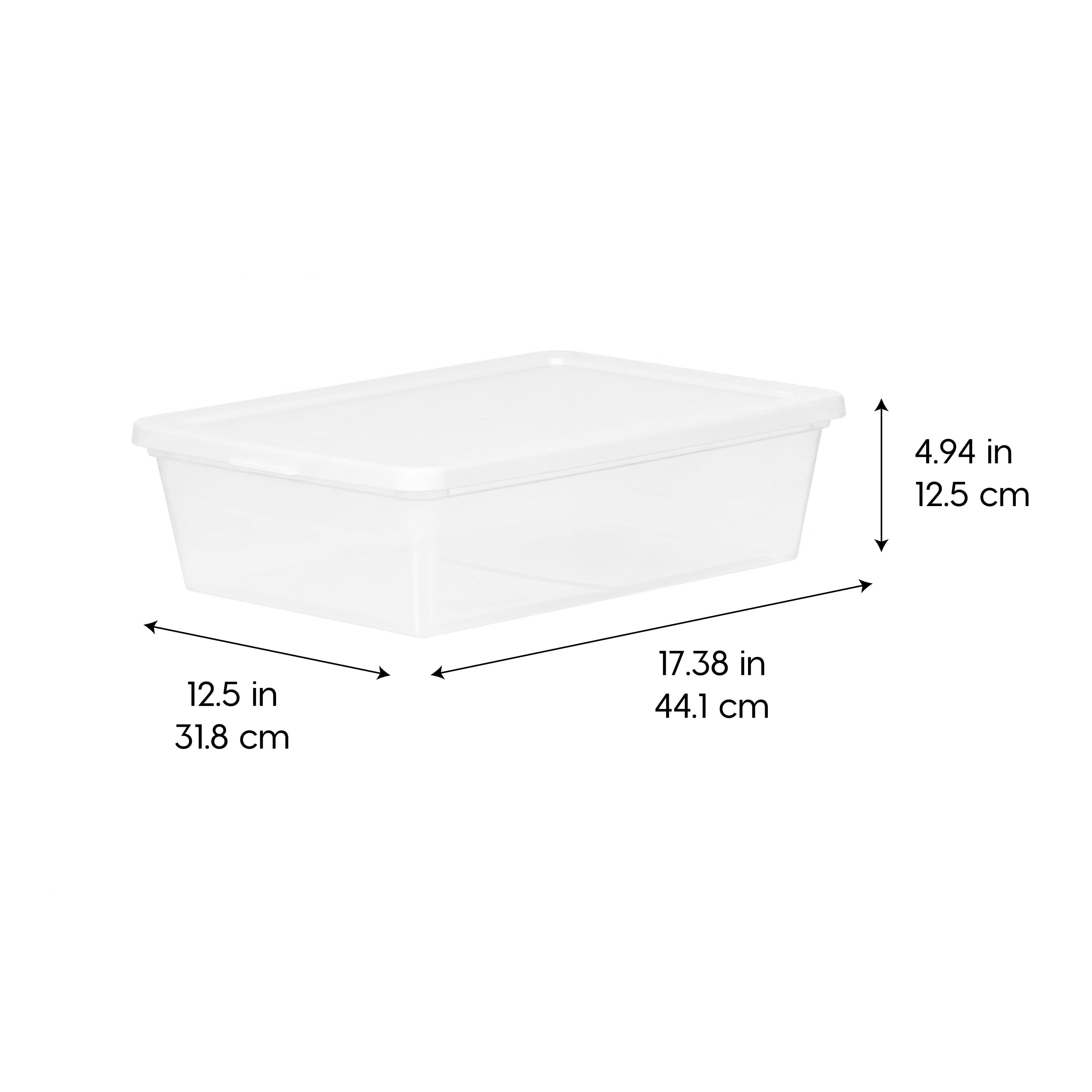 IRIS 13 Qt. Plastic Storage Bins with Lids, Stackable Containers and Totes, Clear, 4Pk