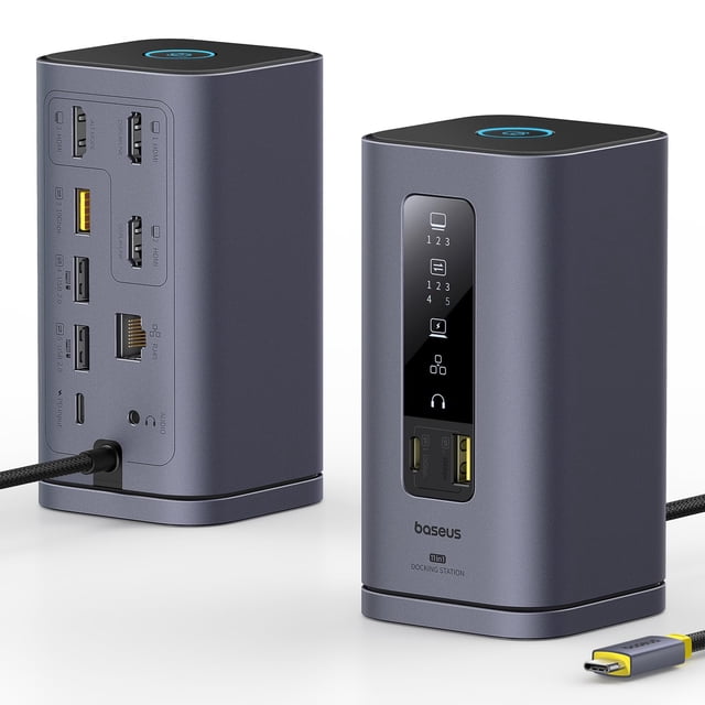 Estación de acoplamiento Baseus SpaceMate (MAC) USB C 3 para monitores 4K HDMI