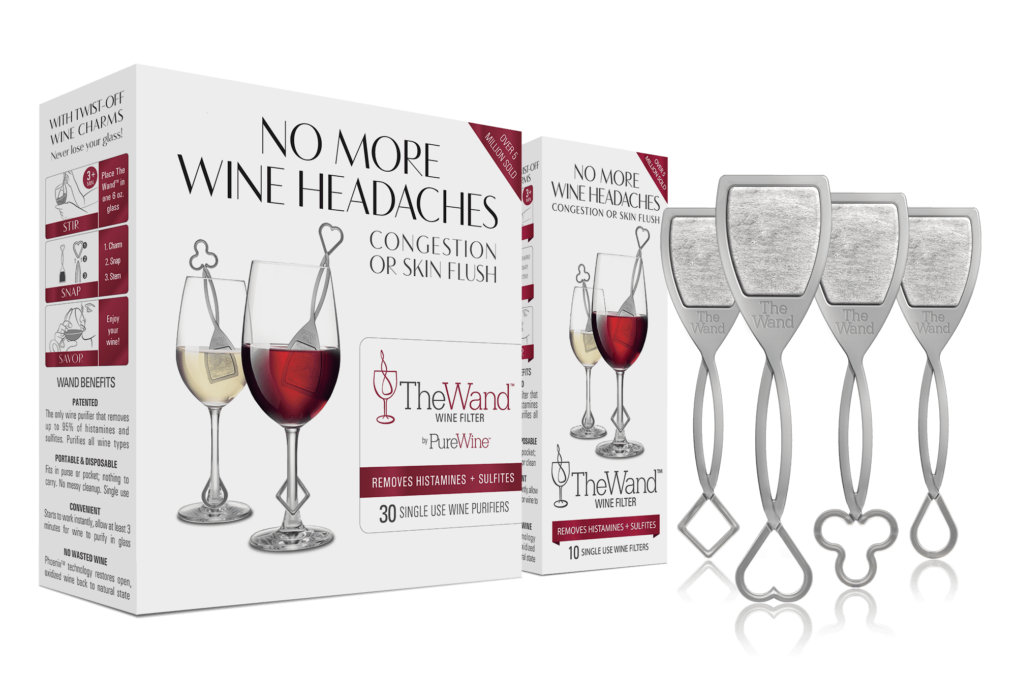 PureWine Wand Purifier Removes Histamines and Sulfites Reduces Wine Allergies & Eliminates