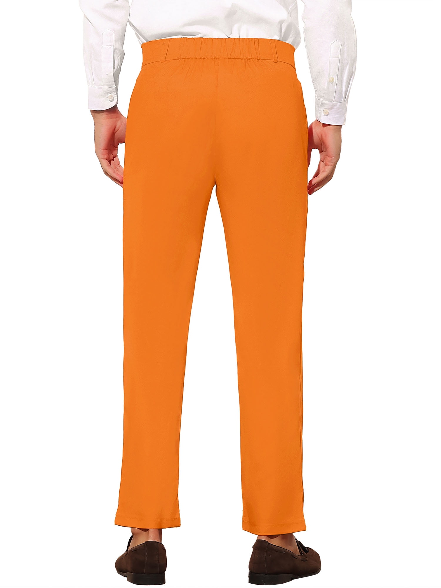 ウェア SINGLE FACE SUPER SLIM FIT LONG PANTS Unique Bargains Men's Slim Fit Trousers Flat Front Solid Color