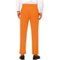 thumbnail image 3 of INSPIRE CHIC Men's Slim Fit Trousers Flat Front Solid Color Business Pants 30 Orange, 3 of 7