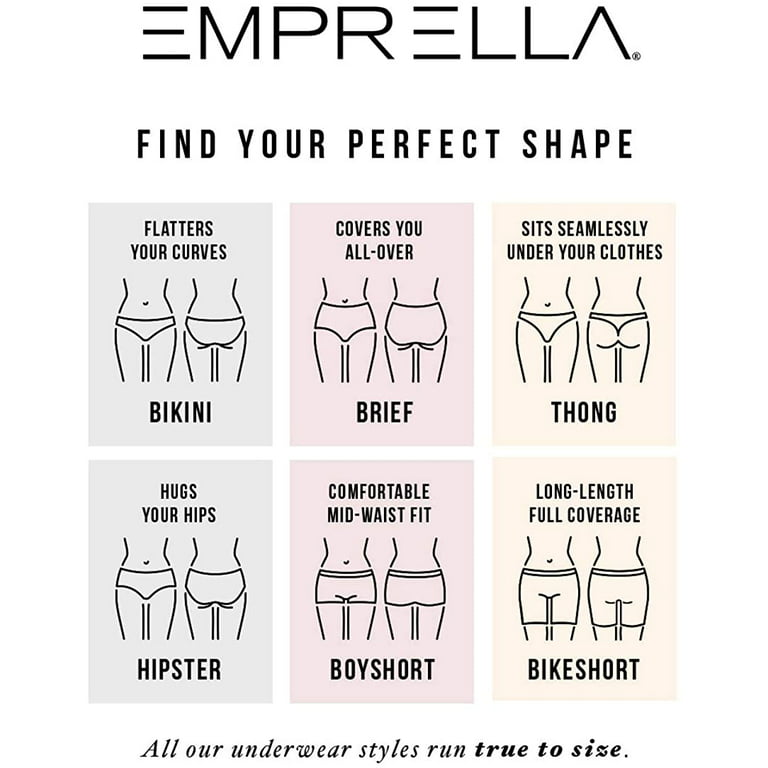 Emprella Women's Boyshort Funky Styles Panties, 5-Pack, Comfort  Ultra-Soft