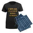 thumbnail image 5 of CafePress - I Speak Fluent Song Lyrics Women's Dark Pajamas - Women's Short Sleeve Print T-Shirt and Pants Dark Cotton Pajama Set, 5 of 7