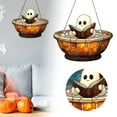 thumbnail image 7 of Halloween Decor Indoor ,Halloween Decorations Outdoor,Halloween Ghost Bathtub Suncatcher Cozy Stained Glass Style Window Decor With Book Cute Fall Ornament For Spooky Readers Relaxation Gift, 7 of 7