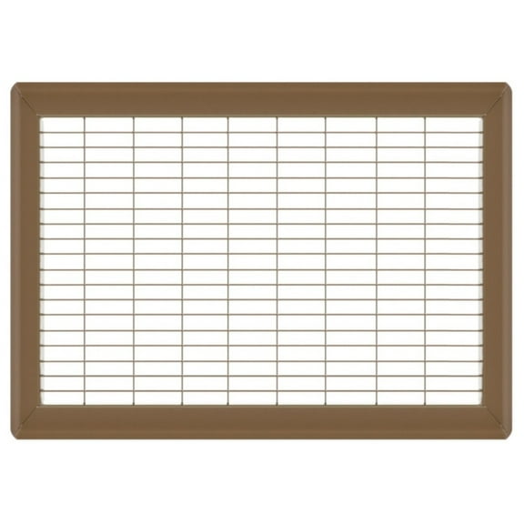 10in x 18in Imperial Brown Heavy Gauge Steel Floor Grille - Heating and Cooling Air Vent