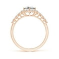 thumbnail image 2 of ANGARA Natural Princess-Cut Diamond Halo Ring with Accents in 14K Rose Gold for Women (Size-4.5mm| Color-H| Clarity-SI2) | April Birthstone, Anniversary, Jewelry Gift for Women | Natural Diamond Ring, 2 of 10