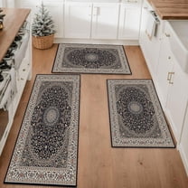 Farmhouse Kitchen Rugs Set 3 Piece, Boho Kitchen Mats for Floor, Non-Slip Kitchen Rug Waterproof Mats for Kitchen, Runner Rugs for Hallway Laundry Holiday Sink Decor