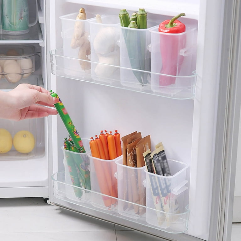 Refrigerator Organizer Snap-fit Design Classification Plastic Convenient  Fridge Side Door Storage Box Kitchenware Supplies