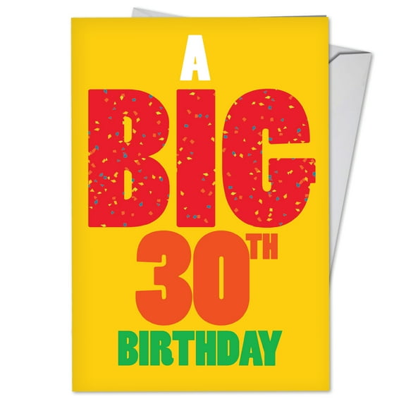 NobleWorks - C3898BDG Humorous Birthday Card 'Big 30 Birthday' with Envelope by NobleWorks