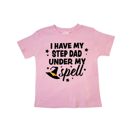 

Inktastic I Have My Step Dad Under My Spell with Cute Witch Hat Gift Toddler Boy or Toddler Girl T-Shirt
