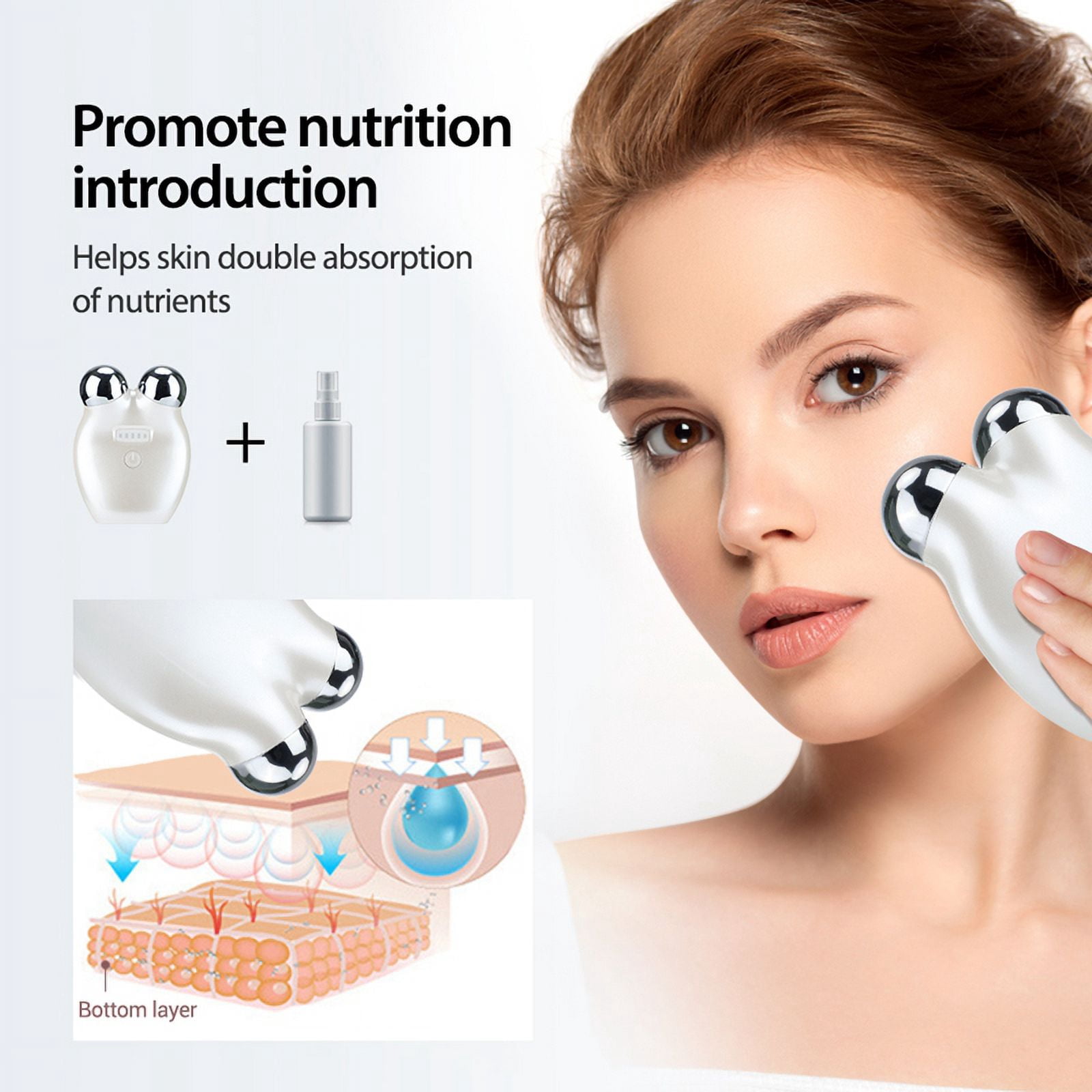 Face Roller Massager Face Lifting Machine 3D Massage Roller Anti Wrinkle Tighten S G14502