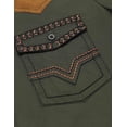 thumbnail image 5 of COOFANDY Men's Western Cowboy Shirt Embroidered Long Sleeve Slim Fit Casual Cotton Button Down Hippie Shirts with Pockets, 5 of 6
