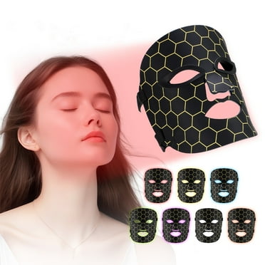 Red Light Therapy for Face, LED Face Mask Light Therapy, Red Light Therapy Mask for Acne, Wrinkles, 96 LEDS & Timing Settings, Eye Protection, Portable LED Face Mask Home Skincare