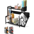 thumbnail image 1 of Supplies Organizer Rack for Ninja Slushie Machine FS301 / FS300 – Cold-Rolled Steel – Cup, Lid, Straw Divider Storage – Desktop Setup - Accessories for Ninja Slushi Machine, 1 of 5