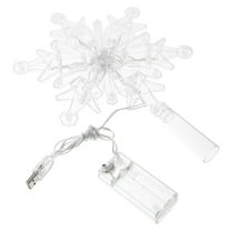 BESTYASH Lightweight Snowflake Christmas Tree Topper Decorative Ornament 1 Set for Holiday Decor
