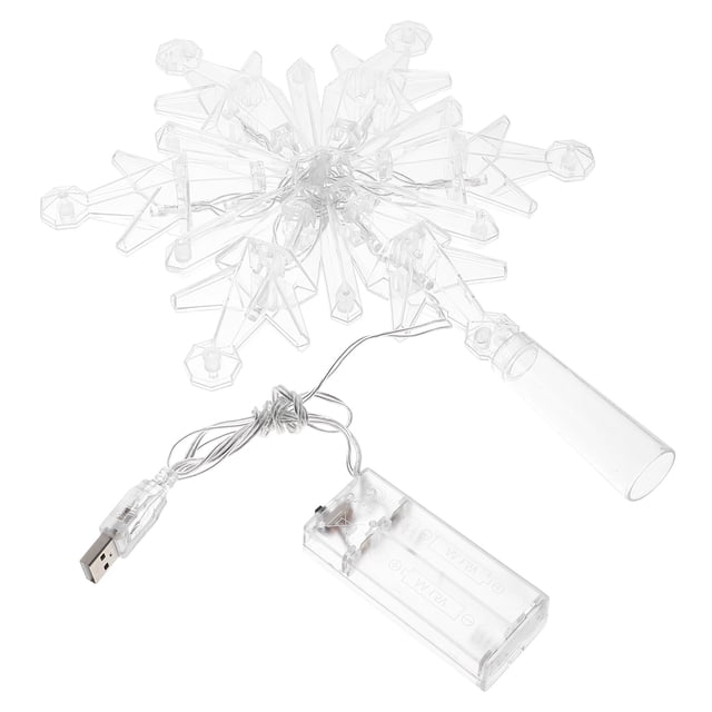 unbranded Tope Para Árbol De Plata Con LED Y Material Plástico Duradero Para Fiestas