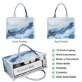 thumbnail image 2 of Large Capacity Tote Bag,Blue Marble Gold Wave Pattern Handbag Fashion Luxury Tote Bag,15.7"x13"x 5.1" Inches,Laptop Compatible, 2 of 6