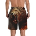 thumbnail image 3 of Yiaed Cool Flame Lion A Print Men's Swim Trunks with Lining Quick Dry Sports Shorts Beach Shorts Boardshorts-Medium, 3 of 5