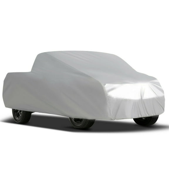 SHZAITOR Silver, Polyester Taffeta, Universal Fit Pickup Truck Cover, 230 L x 75 W x 65 H