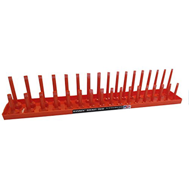 Hansen Global 1/2" Drive Socket Tray Holder Set – Metric & SAE, Deep & Standard, Orange (2-Piece Set, 1205.1206)