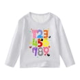 thumbnail image 4 of XEGLSBU Girls Long Sleeve Shirts Size 10-12 Stylish Kids Long Sleeve Graphic Tee Soft Casual Shirt for Girls and Boys White Size 9-10 Years, 4 of 4