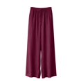 thumbnail image 4 of Endives Women's Baggy Linen Pants Wide Leg Pants Basics Elastic Waist Comfortable Quick Drying Soft Pant Streetwear Beach Purple, 4 of 5