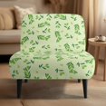thumbnail image 2 of HELLHERO Olive Branch Motif Slipper Chair Slipcover, Easy to Install Dustproof Armless Accent Chair Cover for Living Room Dining Room, 2 of 8
