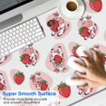 thumbnail image 2 of Long Mouse Pads for Desk,White Cow Strawberry Pattern Desk Mats on Top Of Desks, Desk Mouse Pad Extra Large with 3mm Non-Slip Base and Stitched Edge for Gaming,Office,Work,Home 47.3"x23.6", 2 of 6