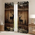 thumbnail image 2 of Homewish Safari Deer Moose Blackout Curtains Set of 2 (52x84 Each),Country Farmhouse Lodge Window Curtains,Woodland Animal Curtains and Drapes For Boys Teens,Ultra Soft Home Decor, 2 of 6