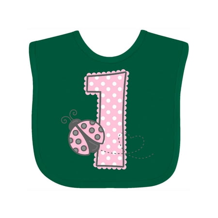 

Inktastic Pink Ladybug 1st Birthday Gift Baby Girl Bib