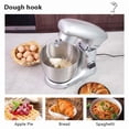 thumbnail image 7 of 3-in-1 Stand Mixer, 5.3-QT Stainless Steel Bowl, 10-Speed Tilt-Head Kitchen Electric Mixer, 300W, Silvery, 7 of 7