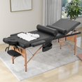 thumbnail image 2 of BestMassage Lit de Massage à 3 Volets Table de Massage de 84 Pouces Hauteur Réglable, Noir, 1 Unité, 2 of 7