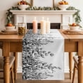 thumbnail image 2 of Table Runner 70 Inches Long for Kitchen Dining, Eucalyptus Leaves Dresser Scarf Farmhouse, Dining Table Decorations for Wedding/Parties, Black Grey Summer Botanical Weeping 13 x 70 In, 2 of 8