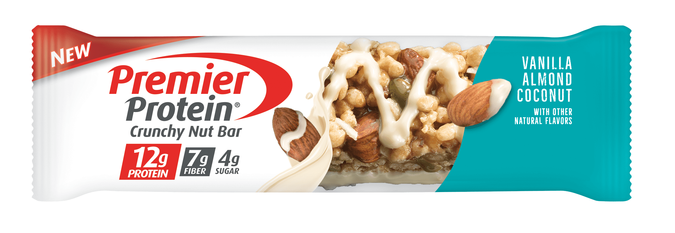 Premier Protein Crunchy Nut Bar, Vanilla Almond Coconut, 12g Protein, 1.65 oz, 10 Ct Walmart