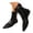 Black, variant on Women's Pointed Toe Ankle Boots with Side Zipper Fashion Mid Calf Shoes